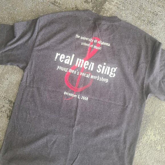 University Of Oklahoma Men's Vocal Workshop 2008 T Shirt XL - Picture 4 of 5